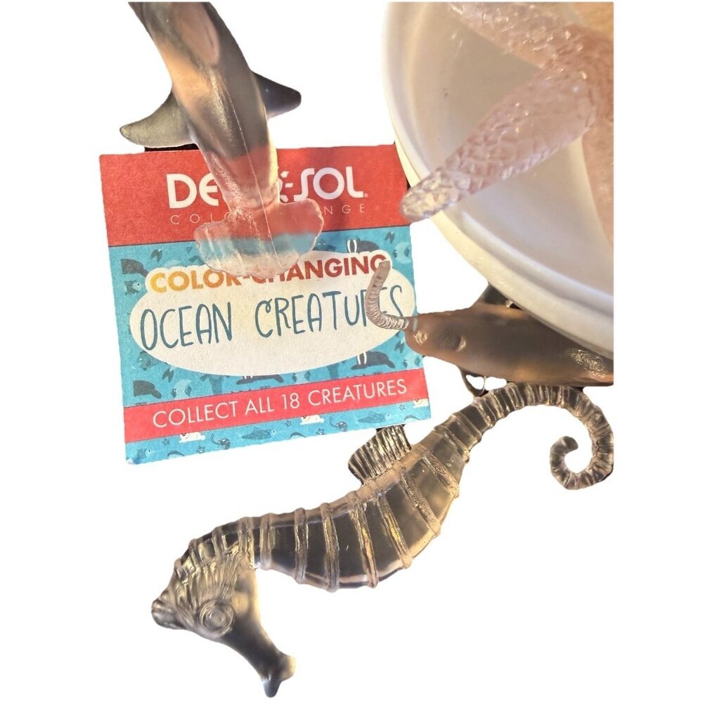 Del-Sol SET OF 9 uv color changing Ocean Creatures Sea Fish Seahorse Stingray